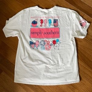 White simply southern 4th of July tshirt